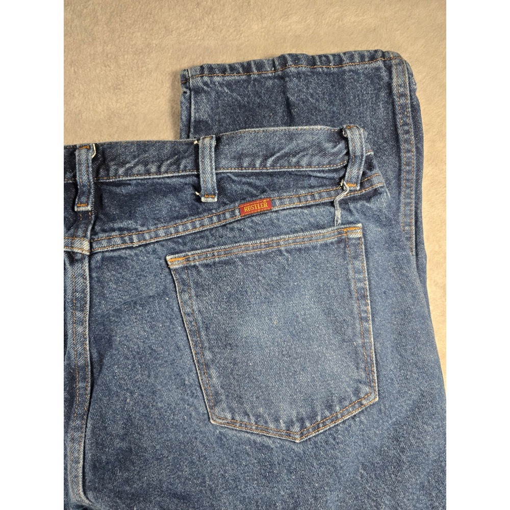 Rustler Jeans Mens 40 x 32 Dark Wash Straight Leg Denim Pants‎ 87621PW